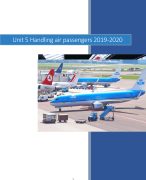 Unit 5 Handling air passengers 2019-2020