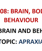 Apraxia Lecture Notes