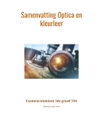 Samenvatting optica en kleurleer 3de graad TSO