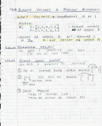 Linear Algebra sticky notes