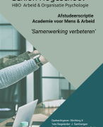 Geslaagde scriptie Saxion Verbeteren Samenwerking Teams, - 2021 - HBO Arbeid & Organisatie Psychologie - Academie voor Mens en Arbeid