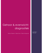 Samenvatting Gehoor&Evenwicht: Diagnostiek   / deeltje gehoor /