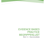 Evidence Based Practice - Begrippenlijst (blok 1.4)