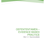 Oefententamen Evidence Based Practice (blok 1.4)
