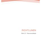 Richtlijnen Neurorevalidatie (blok 2.3)