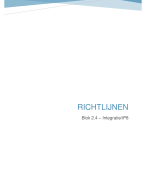 Richtlijnen Integratie/iP8 (blok 2.4)