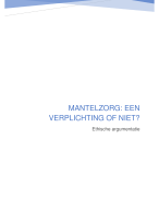 Ethische Argumentatie 1 - Essay (minor Healthy Ageing)
