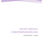Keuze module Kindermishandeling - Aantekeningen en Verslag