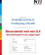 NTI Tentamenopdracht Praktijkvoering & Verdieping eHealth