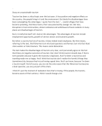Essay on tourism / toerisme