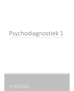 Psychodiagnostiek 1 Toegepaste Psychologie