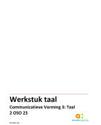 Werkstuk communicatieve vaardigheden taal