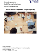 NCOI moduleopdracht Bedrijfspsychologie en Organisatiegedrag nieuw 2021 (cijfer 9 met feedback)
