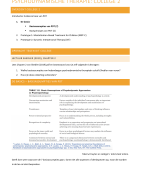 Samenvatting college 2: psychodynamische therapie
