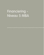 Samenvatting MBA Financiering Niveau 5