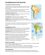 Aardrijkskunde de Geo boekje Zuid-Amerika samenvatting