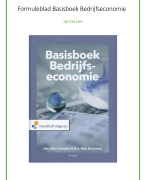 Formuleblad | Basisboek Bedrijfseconomie | H6, H7, H8, H9, H10