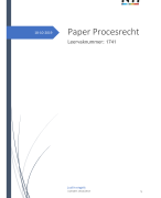 Paper procesrecht + beoordelingsformulier cijfer 8.3 