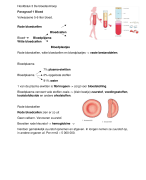 2HAVO/VWO Biologie Hoofdstuk 3 De bloedsomloop Samenvatting + Schematische afbeeldingen