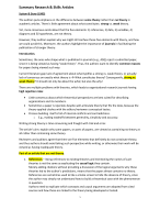 Summary Articles Research & Skills for MSc BA (2020-2021)