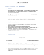 Samenvatting Cultuurwetenschappen : Examen 1 → H1 tot H4