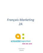 Vocabulaire Français: Marketing 2A - Bedrijfsmanagement - Arteveldehogeschool