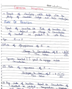 Chemistry notes - Chemical Kinetics