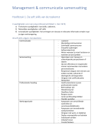 Samenvatting: Management en Communicatie 1: zelfmanagement (Marketing, KDG)
