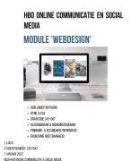 NCOI Module webdesign - Geslaagd 2022 - Online communicatie en social media