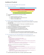 Samenvatting over fiscaliteit