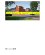Verslag/onderzoek Sociale Cohesie Maatschappijwetenschappen 