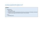 CONSUMENTENRECHT: volledige samenvatting 2020-2021
