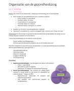 Volledige samenvatting Organisatie in de gezondheidszorg