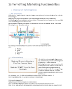 Samenvatting semester 1 marketing