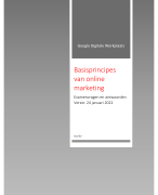 Basisprincipe online marketing: Vragen en antwoorden van modules plus examen