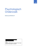 Paper Psychologisch Onderzoek domein TP - behaald met 7.8