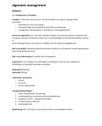 human resource management: algemeen management blok 1 jaar 1