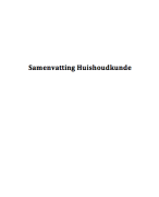 Samenvatting Huishoudkunde Tso