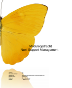 Moduleopdracht Next Support Management | Cijfer: 8 | OPDRACHT IN NIEUWE STIJL