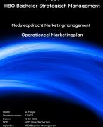 NCOI Geslaagd Operationeel Marketingplan NIEUWE lay-out eisen !- mei 2022 cijfer 8 met feedback - Vergroten marktaandeel bank