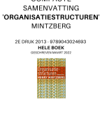 Organisatiestructuren Henry Mintzberg