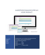 Moduleopdracht Marketingcommunicatie (-plan) | cijfer: 8 | feedback als screenshot na voorwoord