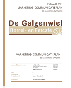 Excellence Award - Marketingcommunicatieplan 