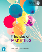Shorter summary of chapter 1, 2, 3, 5, 7, 18, 19 of the book Principles of MARKETING by Philip Kotler.