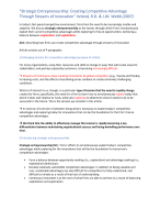“Strategic Entrepreneurship: Creating Competitive Advantage Through Streams of Innovation” Ireland, R.D. & J.W. Webb (2007) 