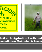 Pesticide Pollution in Agricultural Soils
