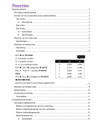 Samenvatting: Algemene chemie: reacties