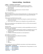Samenvatting Anesthesie tentamen (THK-Ba2)