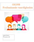 OE39B Professionele Vaardigheden verslag, cijfer 9,5!
