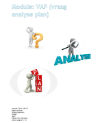 Verslag Vraag Analyse Plan + Beoordelingsformulier met feedback